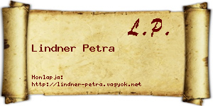 Lindner Petra névjegykártya